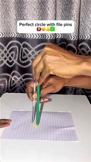 How to draw perfect circle with file pin 👍✅. #hacks #reallifehacks #secrethacks