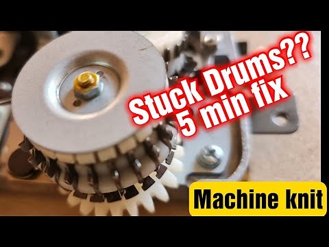 Stuck Knitmaster Drums Lace carriage. Quick fix under 5 min job. Knitting Machine. Cheat fix.