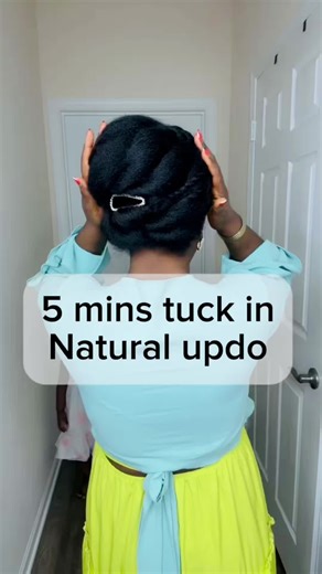 Quick and Cute Fold-In Updo Tutorial for Natural Hair