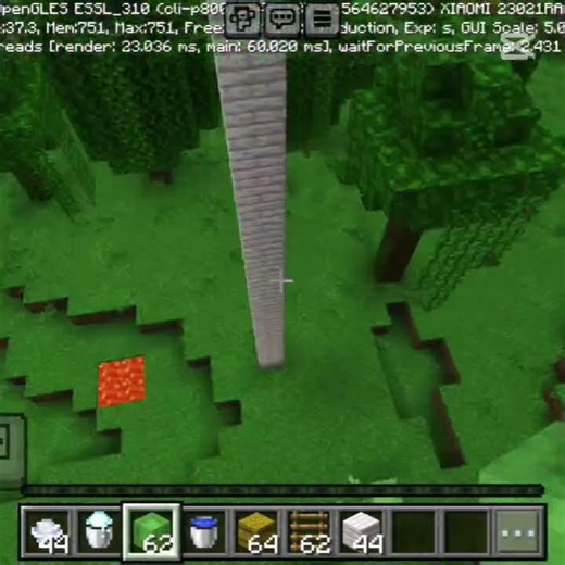 snow bucket MLG🥶🥵 #minecraft