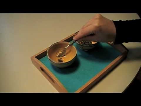 Montesori - Practical Life - Preliminary Exercices - Spooning Grains