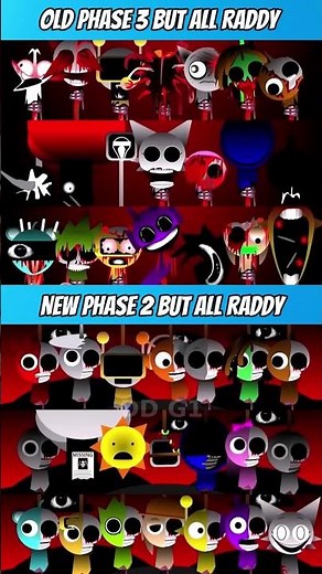 ALL RADDY PHASE 2 (NEW) vs PHASE 3 (OLD) 🔥🎶 | Incredibox MIX VERSION Battle!