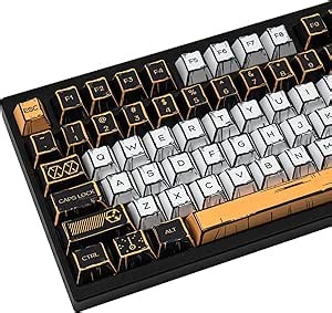 Black and White Manga Keycaps, 150 Keys Anime Style PBT keycaps, Dye-Sublimation Cherry Profile Keycap Set for Cherry Gateron MX Switches Mechanical Keyboard