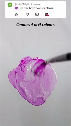 colour mixing 💜+🤍 #shorts #colormixingmagic #colormixing #youtubeshorts #coloring #colors #short