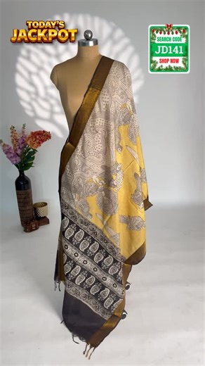 Saree Story With Shanmuga Priya on Instagram: "Jackpot Deal Price Rs 699 Only Pure Chennuri Silk with Mangalagiri Nizam Border Pure Earthy Tone natural processed Authentic Pedana Artisian Made Book @ www.travelstorycollectives.com under Jackpot Section Search Code:JD141"