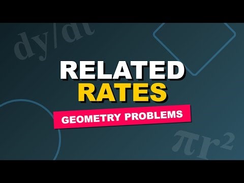Related Rates Applications: Geometry Problems (Calculus Area, Volume, Distance)