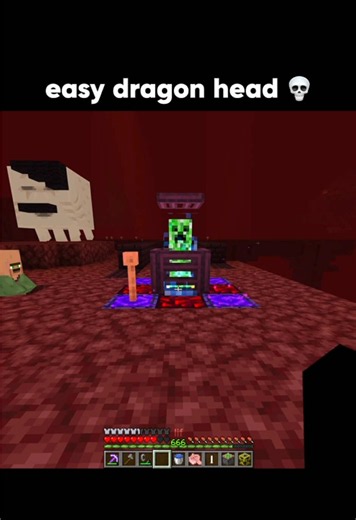 easy ender dragon head…💀 #Minecraft #minecraftclips #minecraftmemes | minecraft