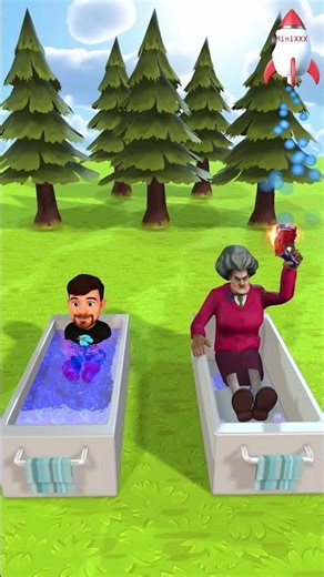 Mr Beast and Scary Teacher Funny Water #shorts #mrbeast #roblox #scaryteacher3d