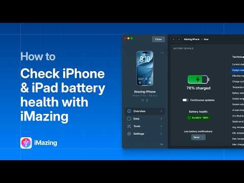 Check iPhone & iPad battery health with iMazing