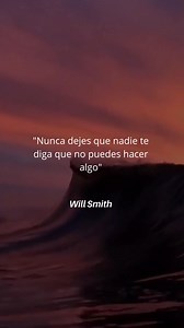 #frasesmotivadoras Frase del día (Will Smith) Frase del día "Nunca dejes que nadie te diga que no puedes hacer algo" (Will Smith) 👉 https://antiprocrastinacion.com/ | Antiprocrastinación