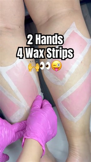4 WAX Strips!!😳 #waxing #wax #waxingathome #legs #selfcare #waxingtutorial #waxingtreatment