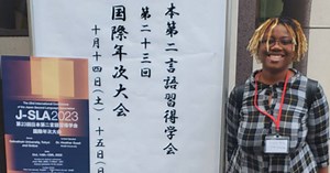 Japanese Major Presents Research Project at International Conference in Japan