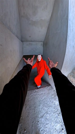 moneyhaist rooftop parkour freerun pov 🥰#parkour #parkourlife #moneyheist #trendingshorts #rooftop