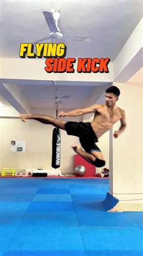 ❗️DANGEROUS FLYING KICK🔥🥋 #tutorial #taekwondo #kickboxing #knockout #mma #fight #training