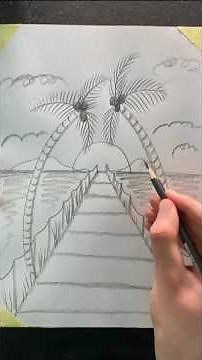 Easy bridge drawing | How to bridge drawing #drawing #shorts