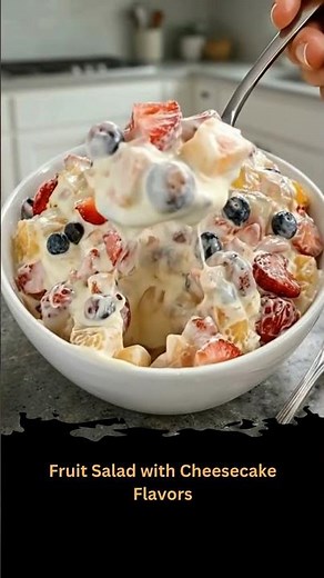 Fruit Salad with Cheesecake Flavors