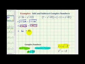 Ex: Simplify, Add, and Subtract Imaginary and Complex Numbers