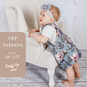 Baby Pinafore Dress Pattern | Easy Sew Pinafore Dress Pattern for Kids | Toddlers Dress Pattern | Baby Sewing Pattern | Baby Clothes Pattern - Etsy