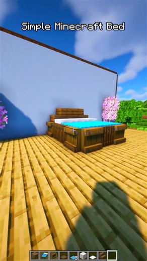 Simple Minecraft Bed That Actually Looks Good 🛏️ #minecraft #minecraftbuild #shorts
