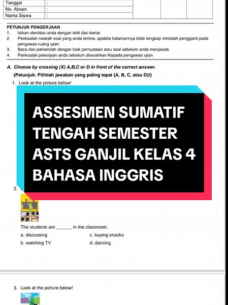 ASTS Bahasa Inggris Kelas 4: Soal dan Pembahasan