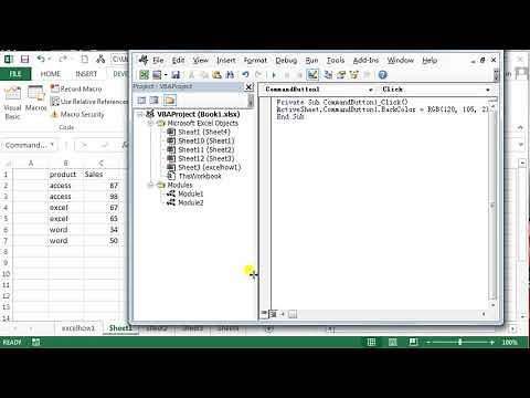 How to Change the Color of ActiveX Command Button in Excel
