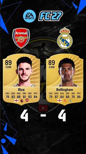 Arsenal vs Real Madrid in FC 27 Ratings Battle😱🔥 #Fc27 #fifa #football