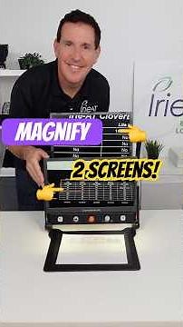 Magnify on 2 screens! Add CloverView XL to CloverBook Pro XL #visioncare #accessibility