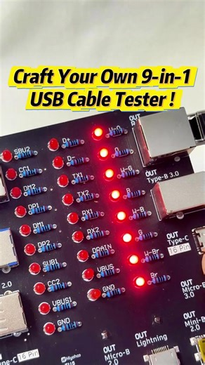 DIY 9-in-1 USB Cable Tester Kit