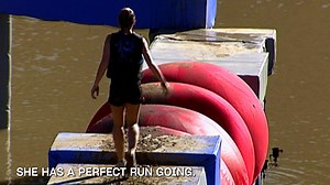 Former dancer shows his moves on the Wipeout course - | Wipeout