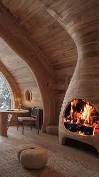 Cave-Style Cozy Bedroom with Snowfall View Relaxing Sleep Ambience #relax #snow #reels #shorts