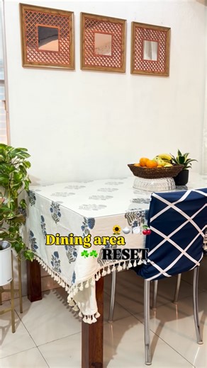 Preiti | Home decor🧿 on Instagram: "A quick dining area reset 🍶🫖🍽️🌸🌸"