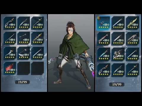 Attack On Titan 2 All Maxxed Out Blades (Final Battle DLC included)(99* Stats)