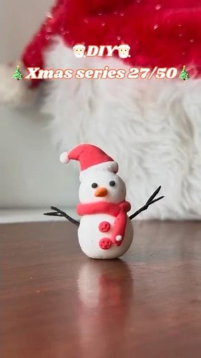 ☃️ How about making a cute snowman? | Easy Clay Snowman DIY | Christmas Craft Idea #artsupplies