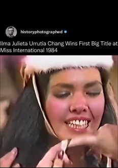 History Photographed on Instagram: "Ilma Julieta Urrutia Chang represented Guatemala in the Miss Universe 1984 pageant in Miami, Florida, securing a spot in the top 10. Following this, she competed in the Miss International pageant in Yokohama, Japan. There, she achieved a significant milestone by winning Miss International 1984, marking Guatemala’s first major title in an international beauty contest."