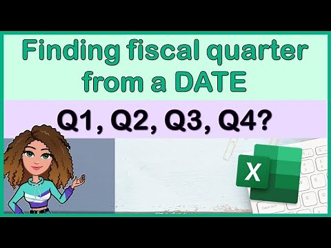 Extracting the fiscal quarter from a date in excel (one method to find the financial quarter)