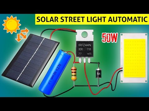 DIY Solar Street Light circuit Auto ON OFF With Single Mosfet