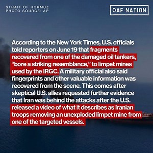 OAF News: Escalation - Iran Shoots Down US Drone Over the Strait of Hormuz | OAF Nation