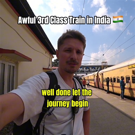 Awful 3rd Class Train in India 🇮🇳 #fyp #travel | Backpacker Ben