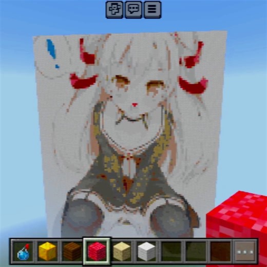 PIXLE ART BUILD IN GIRL #minecraft #gaming