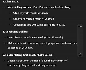 Diary Entry:Write 3 diary entries (100-150 words each) describ... | Filo