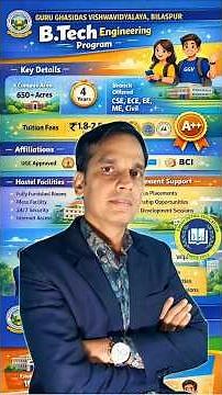 Guru Ghasidas Vishwavidyalaya B.Tech – Fees, Eligibility, Recruiters & HighEST placement 🤑