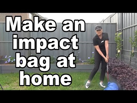 Make your own golf impact bag to use at home