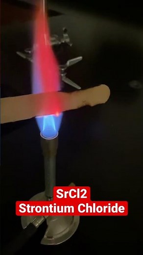 Flame Test Strontium Chloride SrCl2 🔥