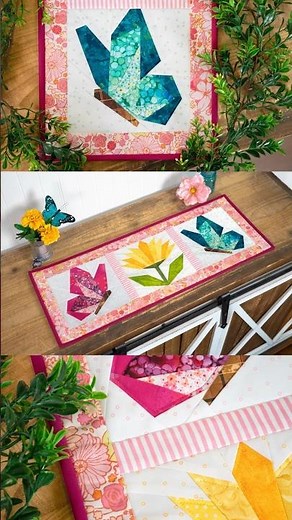 Make beautiful Foundation Paper Pieced butterflies in our June project! #fpp #quilting #sewing