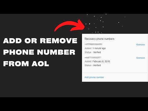 How To Add or Remove Phone Number in AoL