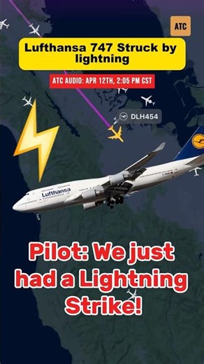 Direct Lightning Strike on 747—No Injuries #aviation #survival