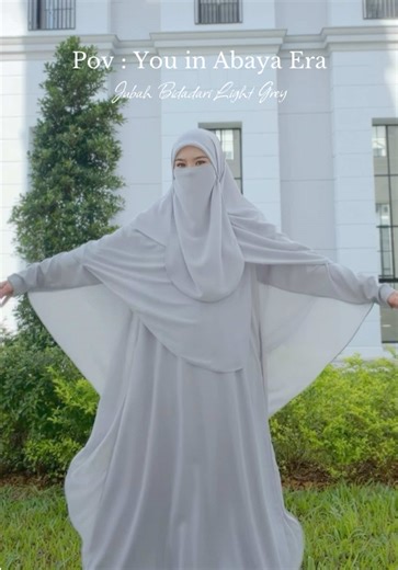 Pov : You in Abaya Era Inframe : Jubah Bidadari code Light Grey Release Date : 14 Jan 2026 #fyp #abaya #abayagirls #abayastyle #abayafashion