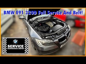 How to service BMW E91 320D: (Oil Change, Filters & Aux Belt!)