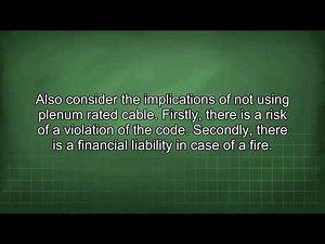 Plenum Cable or Not Understanding Air Handling Spaces