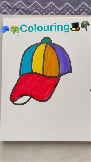 Kids Learning 🧢Colouring for kids #kidsvideos #kidsdrawing #kidscolouring #ytshorts